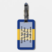 バルバドス簡単ID個人用フラグ ラゲッジタグ (裏面縦)