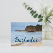 バルバドス風光明媚なポストカードからの挨拶 ポストカード (スタンド正面)