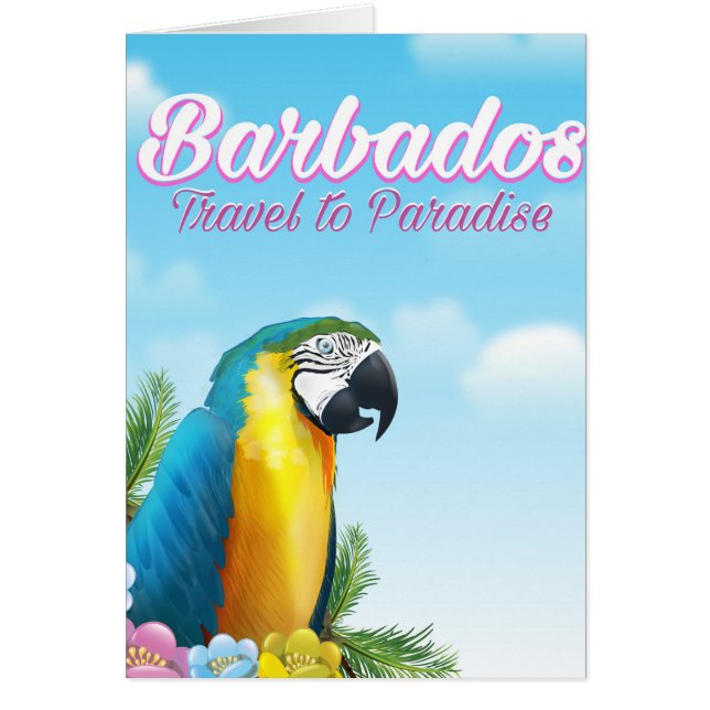 バルバドス インコ 旅行ポスター (正面)