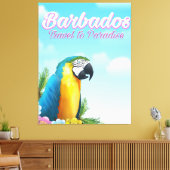 バルバドス インコ 旅行ポスター キャンバスプリント (インサイチュ (リビング))