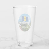 「バルバドス・エスト。1966インチ東海岸ビュー（フラグ付き） タンブラーグラス (裏面)