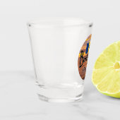 「バルバドス・エスト。1966年"バルバドス国旗と夕日 ショットグラス (左)