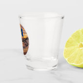 「バルバドス・エスト。1966年"バルバドス国旗と夕日 ショットグラス (右)