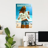 バルバドス カリブ海 西インド諸島 旅行ポスター ひまわり ポスター (ホームオフィス)