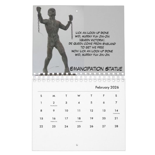 バルバドス カレンダー (2月 2026)