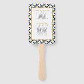 バルバドス・クリスチャンのカスタムウェディングプログラム ハンドファン (裏面)