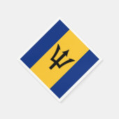 バルバドス・ナプキンス、パーティー、バルバドス国旗 スタンダードカクテルナプキン (角)