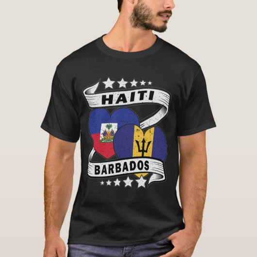 バルバドス・ハイチ国旗 Tシャツ (正面)
