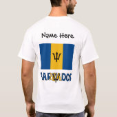 バルバドス バルバドス人 バハ フラグ 個人名 Tシャツ (裏面)