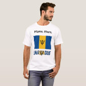 バルバドス バルバドス人 バハ フラグ 個人名 Tシャツ (正面フル)