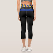 バルバドス・バルバドス国旗のファッション、フィットネス、スポーツ カプリレギンス (裏面)