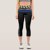 バルバドス・バルバドス国旗のファッション、フィットネス、スポーツ カプリレギンス (正面)