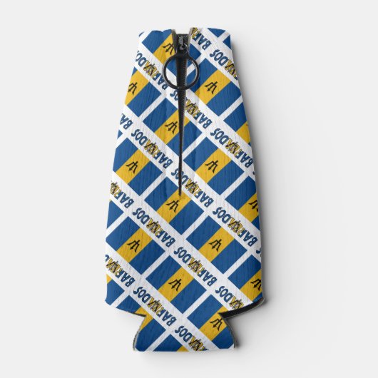 バルバドス・バルバリアン国旗のタイルパーソナライズされた張り ボトルクーラー (裏面)