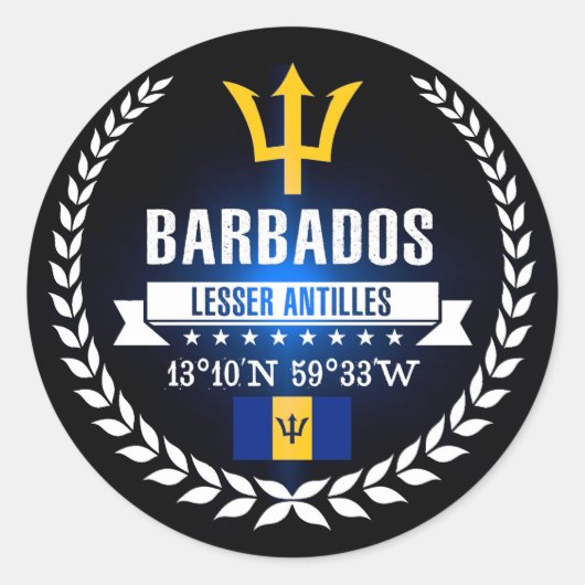 バルバドス ラウンドシール (正面)