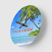 バルバドス ラウンド壁時計 (傾斜)