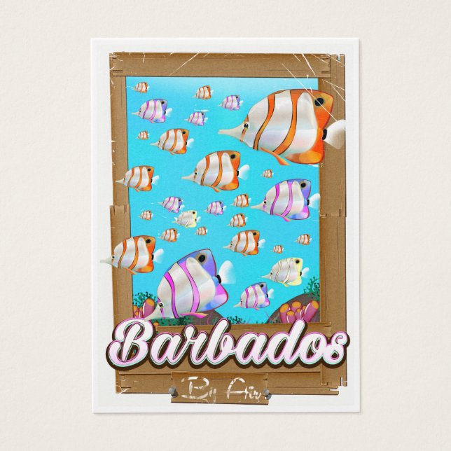 バルバドス  熱帯魚 旅行ポスター (正面)