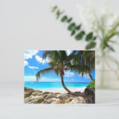 バルバドス – 白いサンディビーチ葉書 ポストカード (スタンド正面)