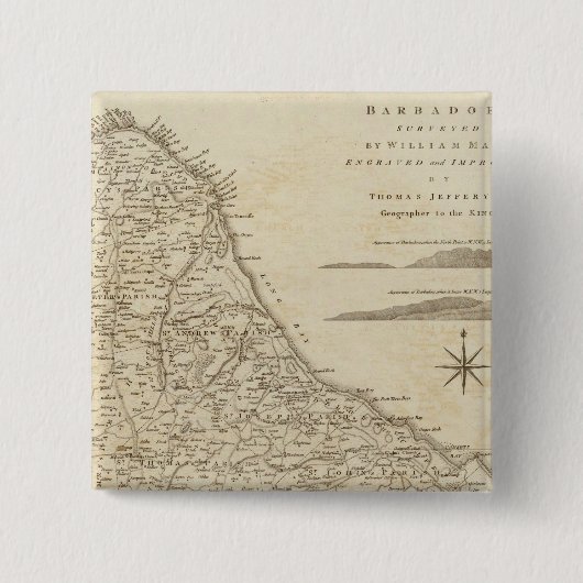 バルバドス 缶バッジ (正面)