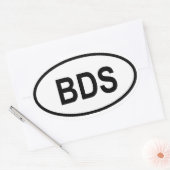 バルバドス「BDS」 楕円形シール (封筒)
