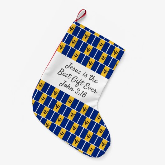 バルバパーソナライズされたドス国旗 スモールクリスマスストッキング (正面 (吊り時))