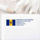 バルバモダンドス国旗の差出人住所 ラベル (インサイチュ)