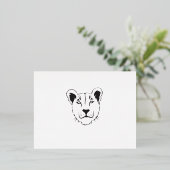 バルバリー・ライオネス・フォイル招待状ポストカード 箔招待状ポストカード (立ち正面)