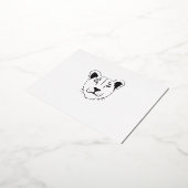 バルバリー・ライオネス・フォイル招待状ポストカード 箔招待状ポストカード (回転した状態)