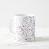 バルバーダ海図マグ コーヒーマグカップ (正面左)