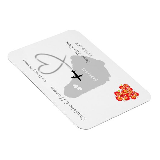 バルバ結婚ドスの行き先日付を保存 マグネット (右側)