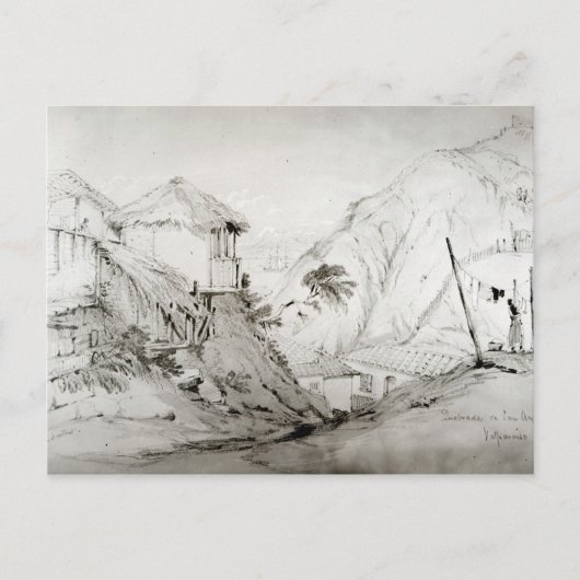 バルパライソの表示， 1834 ポストカード (正面)