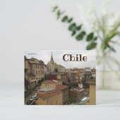 バルパライソチリの鳥瞰図 ポストカード (スタンド正面)