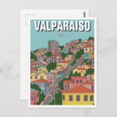 バルパライソチリ抽象芸術アート ポストカード (正面/裏面)