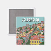 バルパライソチリ抽象芸術アート マグネット (正面/裏面)