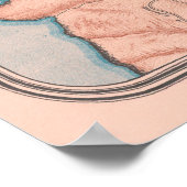 バルパライソヴィンテージの地図(1895) ポスター (角)