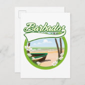 バルビアード旅行ロゴ インビテーションポストカード (正面/裏面)