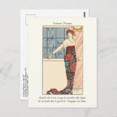 バルビエ フランス アール・デコ ファッション イラストレーション ポストカード (正面/裏面)