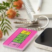 バルビナ周期表名キーリング キーホルダー (正面右)