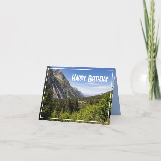 バルフェレット、ヴァレ、スイス誕生日 カード (正面)