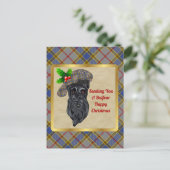 バルフォークランバッジ&タータンチェッククリスマス ポストカード (スタンド正面)