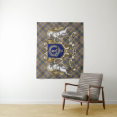 バルフォークランバッジ&ユニコーン付き/タータンチェック タペストリー (インサイチュ)