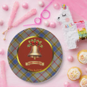 バルフォータータンチェックパーソナライズされたクリスマス ペーパープレート (パーティー)