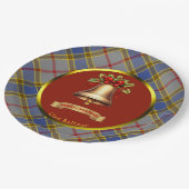 バルフォータータンチェックパーソナライズされたクリスマス ペーパープレート (アングル)