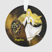 バルブ付きクリスマスエンジェル オーナメント (正面)
