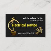 バルブ稲妻電力電気 名刺 (正面)