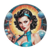 バルベンハイマーレトロ融合原子時代ファッション カッティングボード (正面)