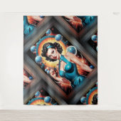 バルベンハイマーレトロ融合原子時代ファッション タペストリー (正面)