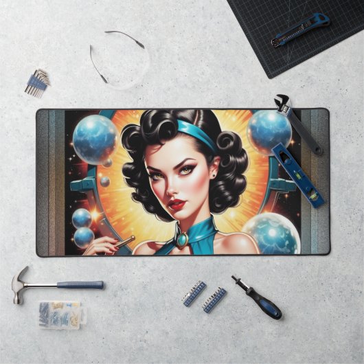 バルベンハイマーレトロ融合原子時代ファッション デスクマット (ワークステーション)
