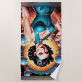 バルベンハイマーレトロ融合原子時代ファッション ビーチタオル (正面)