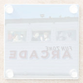 バルボアおもしろいゾーン、ニューポートビーチ、カリフォルニア ガラスコースター (裏面)