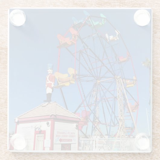 バルボアおもしろいゾーン、ニューポートビーチ、カリフォルニア ガラスコースター (裏面)